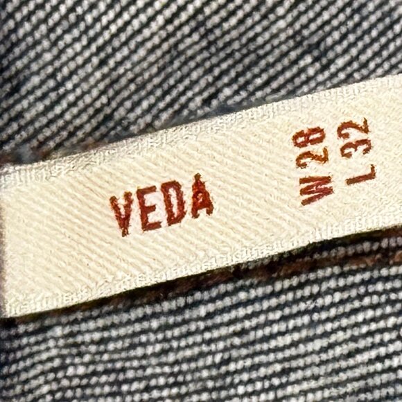 NWT DRIFTWOOD JEANS Medium Wash Veda X Harmony Flare Leg Jeans  Size 28 - Picture 8 of 14